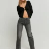 Jeans Straight Leg Grigi con Strass^Tally Weijl Sale