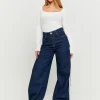 Jeans Wide Leg a Vita Alta con Bande Laterali^Tally Weijl Online
