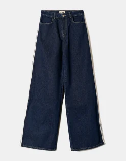 Jeans Wide Leg a Vita Alta con Bande Laterali^Tally Weijl Online