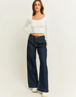 Jeans Wide Leg con Plissettature Frontali^Tally Weijl Online