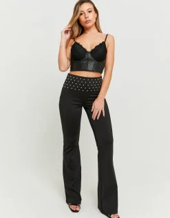 Leggings a Zampa Neri con Borchie^Tally Weijl Online