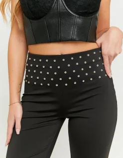 Leggings a Zampa Neri con Borchie^Tally Weijl Online