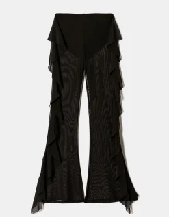 Leggings in Tulle Neri con Volants Laterali^Tally Weijl Cheap