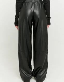 Pantalone Wide Leg in Finta Pelle Nera^Tally Weijl Clearance