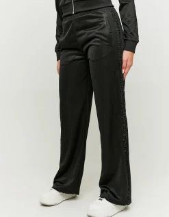 Pantaloni Joggers Neri con Bande Laterali in Strass^Tally Weijl Sale
