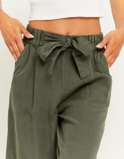 Pantaloni Leggeri Verdi con Fascia Elastica in Vita^Tally Weijl Fashion