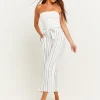 Pantaloni Wide Leg a Righe con Vita Elasticizzata^Tally Weijl Outlet