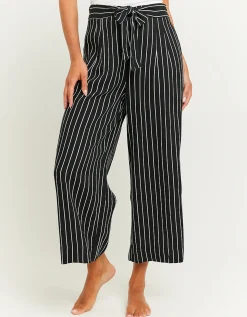 Pantaloni Wide Leg a Righe con Vita Elasticizzata^Tally Weijl Discount