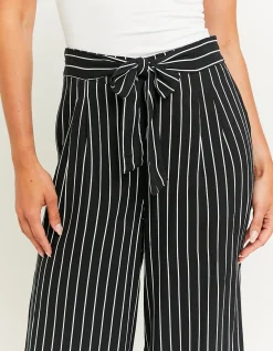 Pantaloni Wide Leg a Righe con Vita Elasticizzata^Tally Weijl Discount