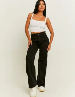 Pantaloni Wide Leg a Vita Alta Neri^Tally Weijl Store