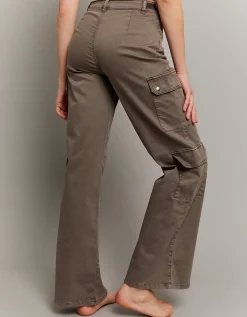 Pantaloni Wide Leg a Vita Alta Marroni^Tally Weijl Discount