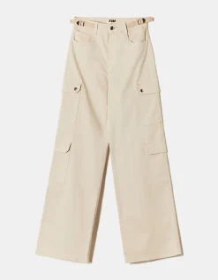 Pantaloni Wide Leg a Vita Alta Bianchi^Tally Weijl Cheap