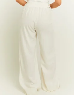 Pantaloni Wide Leg in Lino Bianchi^Tally Weijl Best Sale
