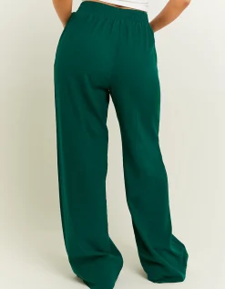 Pantaloni Wide Leg in Lino Verdi^Tally Weijl Cheap