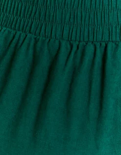 Pantaloni Wide Leg in Lino Verdi^Tally Weijl Cheap