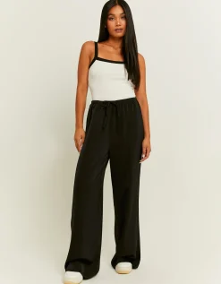 Pantaloni Wide Leg in Raso Neri^Tally Weijl Cheap