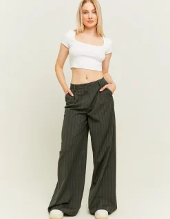 Pantaloni Wide Leg Tailoring Grigi^Tally Weijl Cheap